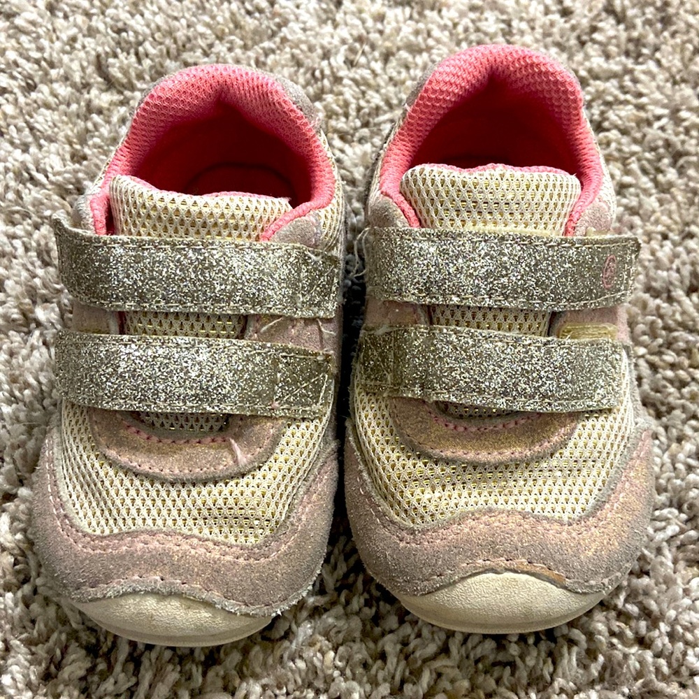 Stride Rite pink & glitter size US5M